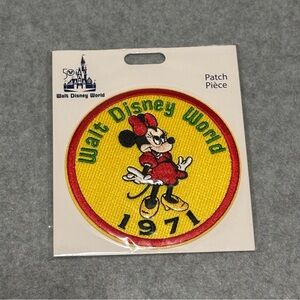 Disney Parks WDW 50Th Anniversary Vault Round Minnie Mouse 1971 Patch New